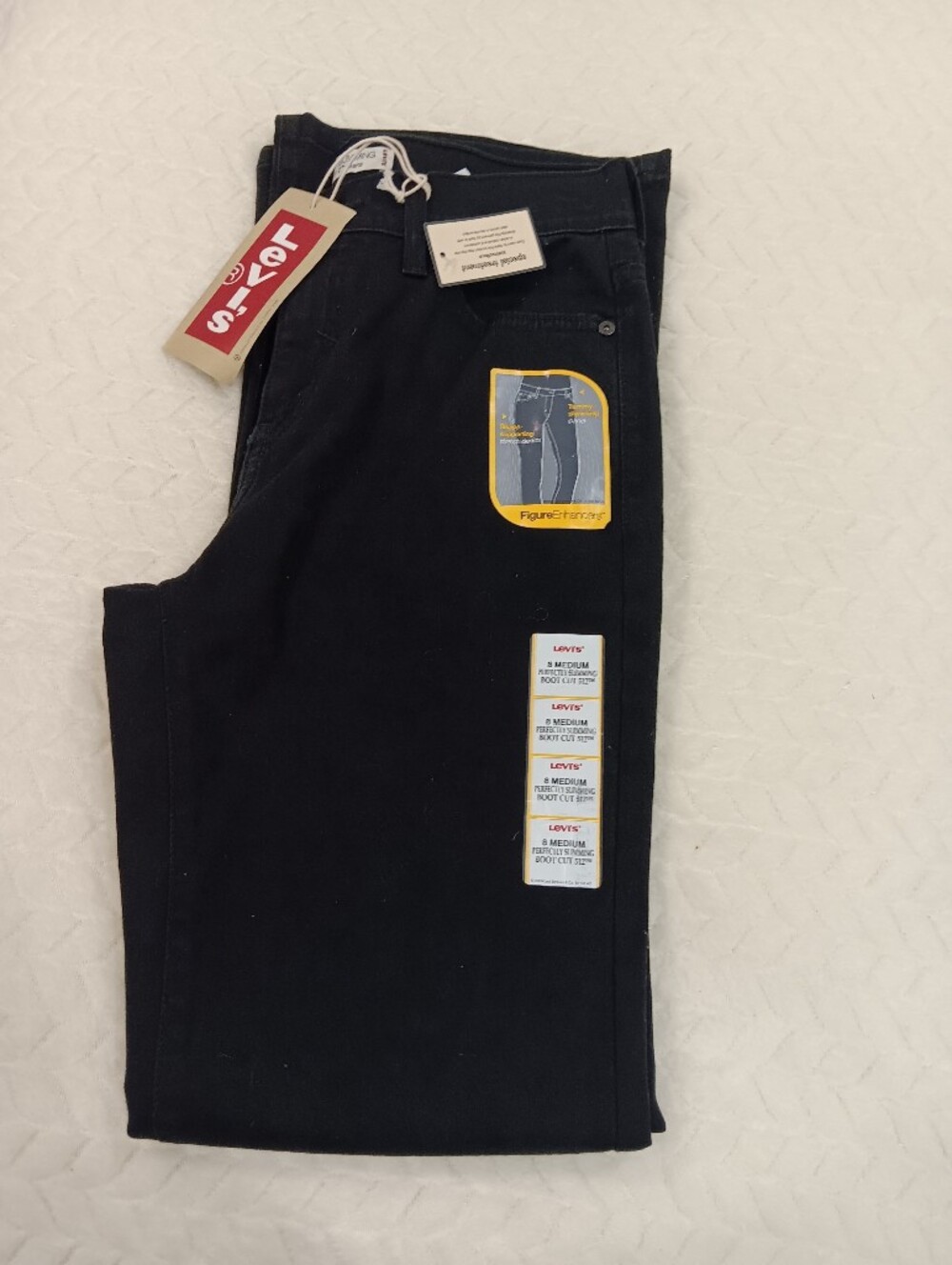 Levi's Perfectly Slimming 512 Boot Cut Jeans Black NWT - Picture 6 of 6